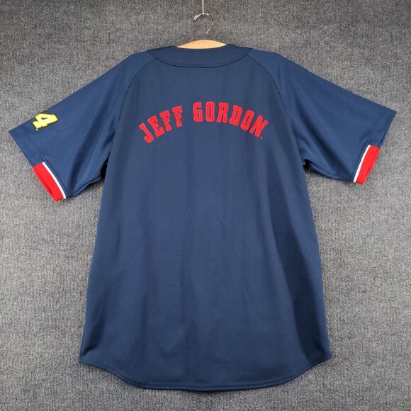 Chase Authentics Men's NASCAR DuPont Jeff Gordon Button Up Shirt Blue Large - Picture 6 of 16